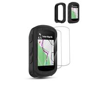 Custodia protettiva per Garmin Edge 840/Edge 540, daunke 2 pellicole protettive + 1 custodia protettiva antiurto e resistente alle vibrazioni, nero