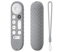 Custodia protettiva per Google TV Streamer 4K TV 2024, custodia morbida in silicone per controller Google GY3LE, custodia antipolvere e resistente alle cadute (grigio chiaro)