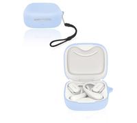 Custodia protettiva per Huawei FreeArc Wireless Earbuds, custodia in silicone morbido con cordino, delicata sulla pelle e resistente, azzurro