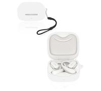 Custodia protettiva per Huawei FreeArc Wireless Earbuds, custodia morbida in silicone con cordino, delicata sulla pelle e resistente, bianca