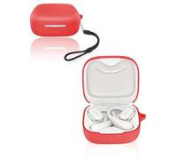 Custodia protettiva per Huawei FreeArc Wireless Earbuds, custodia morbida in silicone con cordino, delicata sulla pelle e resistente, colore: rosso