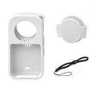 Custodia protettiva per Insta360 X6, custodia protettiva in morbido silicone con copriobiettivo e cordino, custodia antigraffio con protezione per obiettivo, protezione completa per accessori per