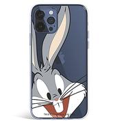 Custodia protettiva per iPhone 13 Pro, silhouette ufficiale di Bugs Bunny di Warner Bros, trasparente, Looney Tunes