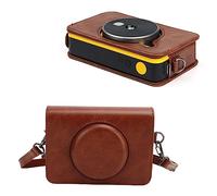 Custodia Protettiva per Kodak, Custodia per Fotocamera in Morbida Pelle PU per C210R Mini Shot2 Retro, Custodia per Fotocamera Vintage con Tracolla Regolabile per Amici