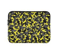 Custodia protettiva per laptop carino custodia per laptop custodia universale per computer da lavoro da viaggio per computer Pro 14 pollici manica astratta mimetica nera gialla grande