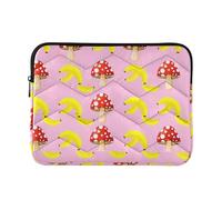 Custodia protettiva per laptop colorata sottile custodia per laptop da donna Copertura per computer da viaggio per Mac Air 13 pollici Custodia universale funghi rossi giallo banana rosa medio