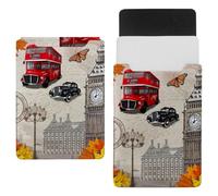 Custodia protettiva per laptop da 495", impermeabile, sottile, per tablet e notebook, poster di Londra con autobus rosso, Big Ben