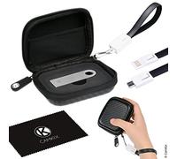 Custodia Protettiva per Ledger Nano S Portafoglio Bitcoin/Criptovaluta Incluso Cinturino USB per Trasporto, Alimentazione e Trasferimento Dati - Nylon con Tasca in Rete