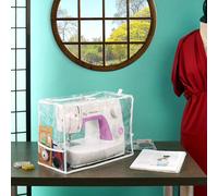 Custodia protettiva per macchina da cucire in plastica trasparente facile da pulire, adatta a proteggere le parti della macchina da cucire domestica dalla polvere, venduta solo come custodia protettiv