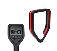 Custodia protettiva per metal detector compatibile con Minelab Gold Monster 1000, custodia protettiva in silicone antiurto, per rilevamento di metalli e uso esterno (nera con striscia rossa)