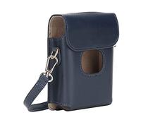 Custodia Protettiva per Mini Link2 Fotocamera Istantanea, Cover Protettiva per Fotocamera Istantanea in Pelle PU retrò con Tracolla per Mini Link 2, Colore Puro (Blu)