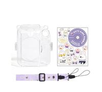 Custodia protettiva per Mini12, trasparente, con cinturino e adesivo, set 3 in 1, per fotocamera fotografica, multifunzione, impermeabile, portatile, Trasparente, Package A, Cartoni