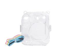 Custodia protettiva per Mini12, trasparente, con cinturino e adesivo, set 3 in 1, per fotocamera fotografica, multifunzione, impermeabile, portatile, Trasparente, Package F, Cartoni