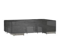 Custodia protettiva per mobili da giardino con 12 occhielli, 315 x 180 x 75 cm, rettangolare, materiale PE e rinforzo in alluminio, impermeabile e resistente ai raggi UV, protegge i mobili dalle