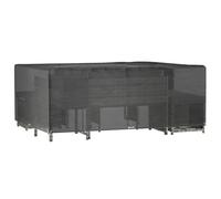 Custodia protettiva per mobili da giardino con 16 occhielli, 300 x 250 x 90 cm, rettangolare, impermeabile e resistente ai raggi UV, in materiale PE e alluminio, protegge i mobili dalle intemperie