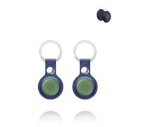 Custodia protettiva per Motorola Smart Tag - Custodia protettiva in pelle PU con portachiavi anti-smarrimento, confezione da 2, blu