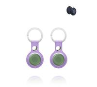 Custodia protettiva per Motorola Smart Tag - Custodia protettiva in pelle PU con portachiavi anti-smarrimento, viola