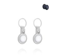 Custodia protettiva per Motorola Smart Tag - Custodia protettiva in pelle PU con portachiavi, design anti-smarrimento, grigio