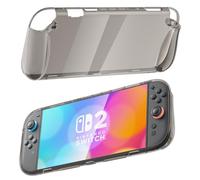 Custodia protettiva per Nintendo Switch 2, custodia protettiva sottile e morbida in TPU agganciabile per console NS2 e Joy-Con (nero)