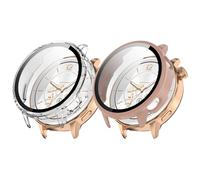 Custodia protettiva per Oneplus Watch 3 43 mm/Oppo Watch X2 mini pellicola protettiva per display, in policarbonato rigido con pellicola protettiva (rosa + trasparente)