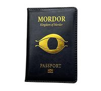 Custodia Protettiva per Passaporto, Carta D'Identità Vaccino in Pelle Portaoggetti Combinata Accessori da Viaggio, Maschile Il Padre, Marito, Fidanzato Portafoglio Regalo,Kingdom of Gondor
