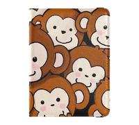 Custodia protettiva per passaporto in pelle a forma di scimmietta in stile cartone animato, ultra sottile, Scimmia carina del fumetto, 1 size