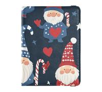 Custodia protettiva per passaporto in pelle con nani di San Valentino rosso e blu, custodia protettiva per passaporto, custodia a portafoglio ultra sottile, Nani di San Valentino rossi e blu, 1 size