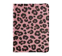 Custodia protettiva per passaporto in pelle rosa con stampa leopardata falso glitter rosa custodia protettiva per passaporto custodia a portafoglio leggera, Falso Glitter Leopard stampa rosa, 1 size