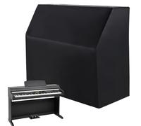 Custodia protettiva per pianoforte - Oxford rivestito in argento impermeabile, protezione verticale per pianoforte, custodia nera | scudo per casa, studio, scuola, palcoscenico, concerto, aul