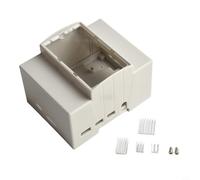 Custodia protettiva per Raspberry Pi per 4B 3B con montaggio su guida DIN, custodia protettiva in ABS trasparente, con blocco scorrevole da appendere alla parete (PI4B non ha una ventola)