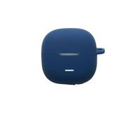 Custodia protettiva per Redmi Buds 8 Active, cover morbida in silicone con design antiurto, compatibile con ricarica wireless, con moschettone e clip per accessori per auricolari (blu scuro)