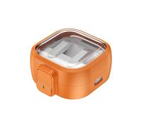 Custodia Protettiva per Samsung Buds4 Auricolari Wireless, Coperchio Superiore Trasparente in PC a Ribalta, Resistente Alle Cadute e Alla Polvere, Custodia per Samsung Buds4 Pro Auricolari (Arancione)