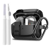 Custodia protettiva per Samsung Galaxy Bud 3 / Buds 3 Pro 2024 con clip di blocco sicura, robusta e antiurto Galaxy Buds 3/3 Pro, custodia rigida protettiva con moschettone e kit di pulizia, per