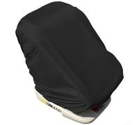 Custodia protettiva per seggiolone auto, con cintura elastica e rivestimento interno argentato, per protezione da polvere, umidità e sole, colore: nero