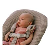 Custodia protettiva per seggiolone compatibile Stokke | Copertura traspirante con pad cinture | Accessorio imbottito facile da installare per neonati | Realizzata a mano in Europa, taupe wafel