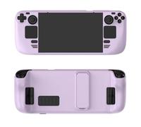 Custodia Protettiva per Steam Deck, Custodia Colorata per Console di Gioco Portatile Custodia Protettiva Antigraffio a Prova di Polvere con Supporto per Steam Deck Oled Accessori (Viola chiaro)