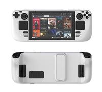 Custodia protettiva per Steam Deck, custodia protettiva colorata delicata sulla pelle, materiale PC custodia protettiva con supporto accessori per console di gioco (bianco)