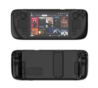 Custodia protettiva per Steam Deck, custodia protettiva colorata delicata sulla pelle, materiale PC custodia protettiva con supporto accessori per console di gioco (nero)