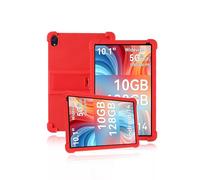 Custodia protettiva per tablet Ainmel 107 da 10,1", in morbido silicone, delicata sulla pelle, con supporto regolabile, colore rosso