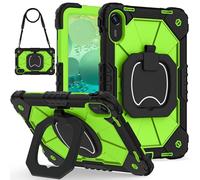 Custodia protettiva per tablet Case For Xiaomi Redmi Pad 2 11 inch 2025 Rugged Shockproof Cover,Protective Case W 360 Swivel Kickstand+Hand Strap+Shoulder Strap Protezione resistente(Green 2)