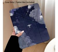 Custodia protettiva per tablet con effetto dipinto a motivo di aerei e nuvole, con supporto, compatibile con Honor 8/9/10/X8/X8A/X9/X8Pro/X9Pro, MatePad SE 11"/MatePad 11"/11.5", MatePad Pro, Apple 10