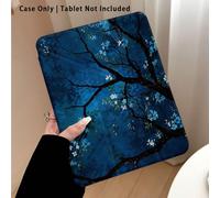 Custodia protettiva per tablet con effetto dipinto a motivo Sakura notturno e supporto, compatibile con Honor 8/9/10/X8/X8A/X9/X8Pro/X9Pro, MatePad SE 11"/MatePad 11"/11.5", MatePad Pro, Apple 10th/11