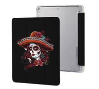 Custodia protettiva per tablet con teschio del giorno dei morti, compatibile con iPad Pro (10,5 pollici/iPad Air3 da 10,5"), custodia antiscivolo