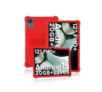 Custodia protettiva per tablet DOOGEE T36 Android 15 da 12 pollici, custodia in morbido silicone per tablet DOOGEE T36 2025 con supporto antiscivolo, antiurto e resistente alle cadute, colore rosso