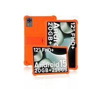 Custodia protettiva per tablet DOOGEE T36 Android 15 da 12 pollici, custodia in morbido silicone per tablet DOOGEE T36 2025 con supporto antiscivolo, antiurto e resistente alle cadute, arancione