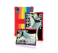Custodia protettiva per tablet DOOGEE T36 Android 15 da 12 pollici, custodia in morbido silicone per tablet DOOGEE T36 2025 con supporto antiscivolo, antiurto e resistente alle cadute, arcobaleno