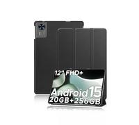 Custodia protettiva per tablet DOOGEE T36 da 12 pollici, yystao sottile con design a tripla piega, custodia rigida compatibile con tablet DOOGEE T36, nero