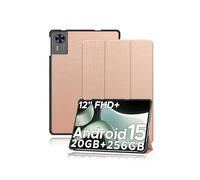 Custodia protettiva per tablet DOOGEE T36 da 12 pollici, yystao supporto sottile con tripla piega, custodia rigida compatibile con DOOGEE Tablet T36, oro rosa