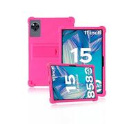 Custodia protettiva per tablet DOOGEE U11 Pro 11" 2025, custodia morbida in silicone delicato sulla pelle per DOOGEE U11Pro con supporto regolabile (rosa)