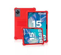 Custodia protettiva per tablet DOOGEE U11 Pro 11" 2025, custodia morbida in silicone delicato sulla pelle per DOOGEE U11Pro con supporto regolabile (rosso)